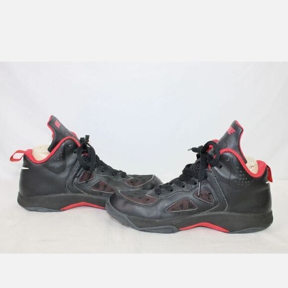 Nike Dual Fusion BB Black Red White Basketball Shoes 537574-001 GS sz 6.5Y. - Picture 7 of 11